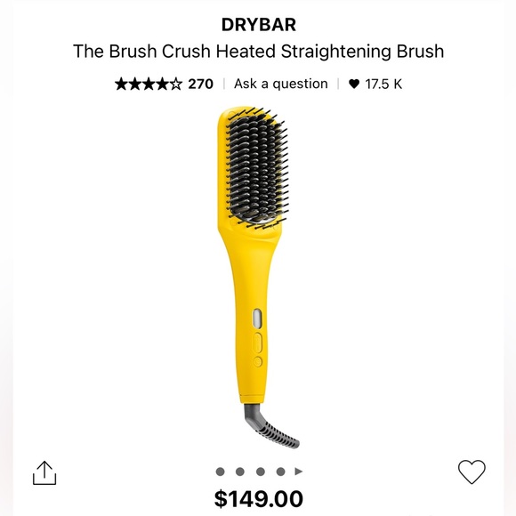 Drybar Hair Drybar The Brush Crush Heated Straightening Brush